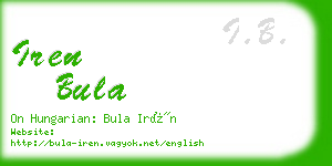 iren bula business card